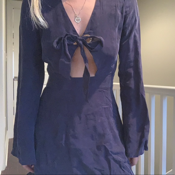 Line & Dot navy mini dress - Picture 3 of 5